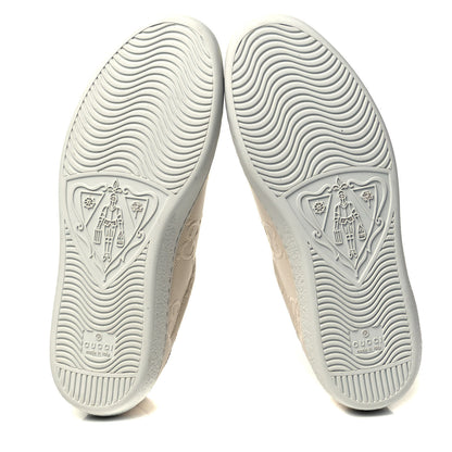 Gucci Calfskin GG Tennis Embossed Mens Ace Sneakers 7 Mystic White 5 of 8