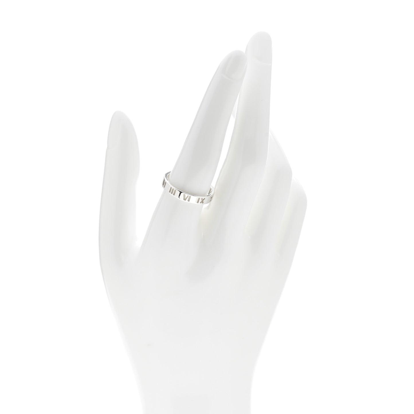 Sterling Silver Narrow Atlas Pierced Ring 58 8.25