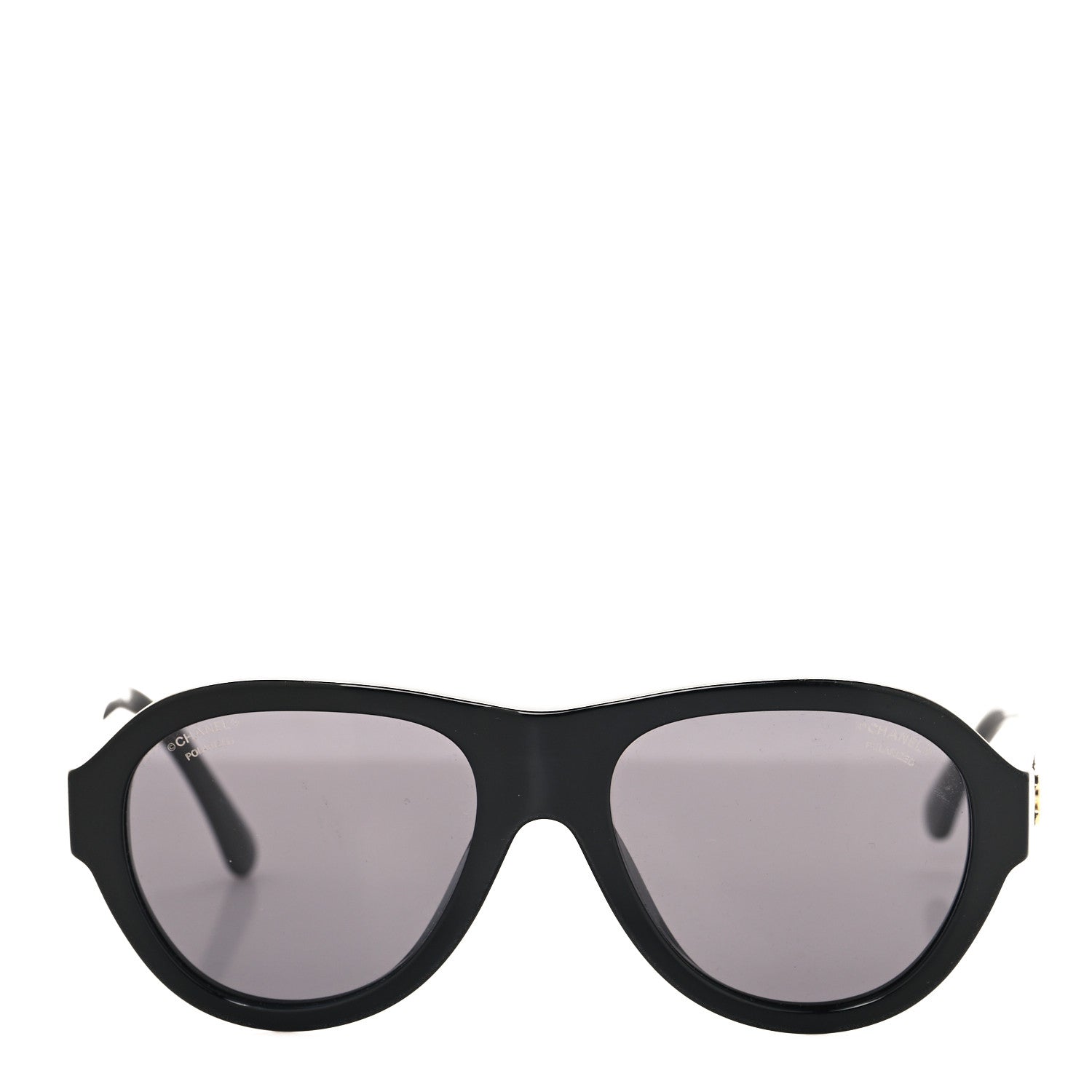 Chanel Acetate Strass Pilot Sunglasses 5467-B Black 2 of 7