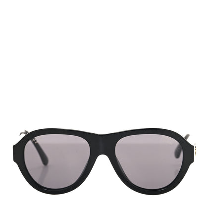 Chanel Acetate Strass Pilot Sunglasses 5467-B Black 2 of 7