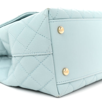 Chanel Caviar Quilted Small Coco Handle Flap Light Blue 9 of 13