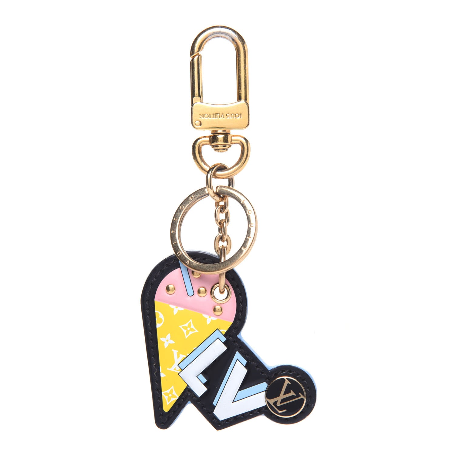 Louis Vuitton Calfskin Monogram Summer Feel Bag Charm Key Holder 1 of 4