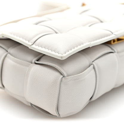 Bottega Veneta Nappa Maxi Intrecciato Small Padded Cassette Crossbody Bag Chalk 8 of 9