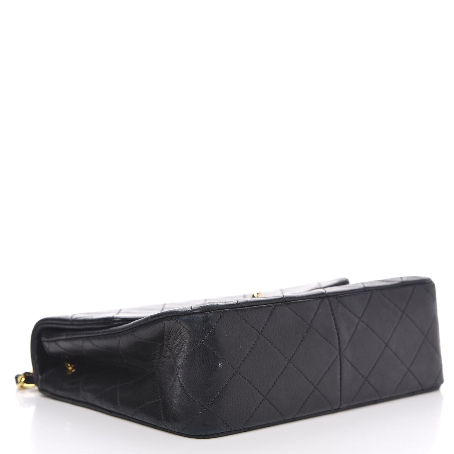 Lambskin Quilted Mini Square Flap Bag Black