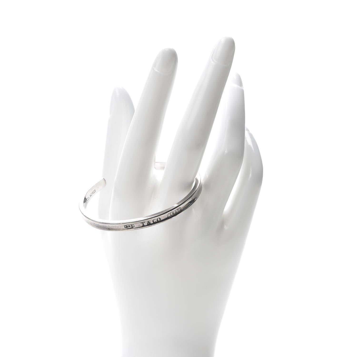 Tiffany Sterling Silver Narrow 1837 Cuff Bracelet 2 of 4