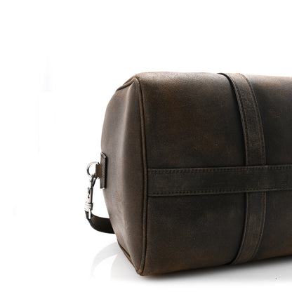 Celine Waxed Suede Calfskin Large Boston Bag Brown 7 of 8