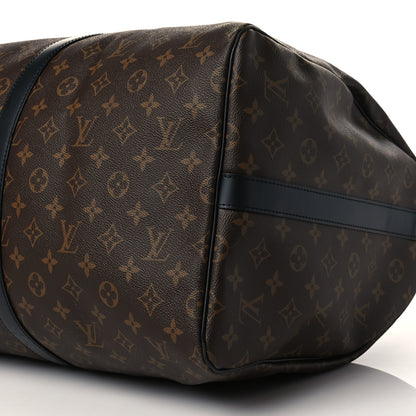 Louis Vuitton Monogram Macassar Keepall Bandouliere 55 9 of 10