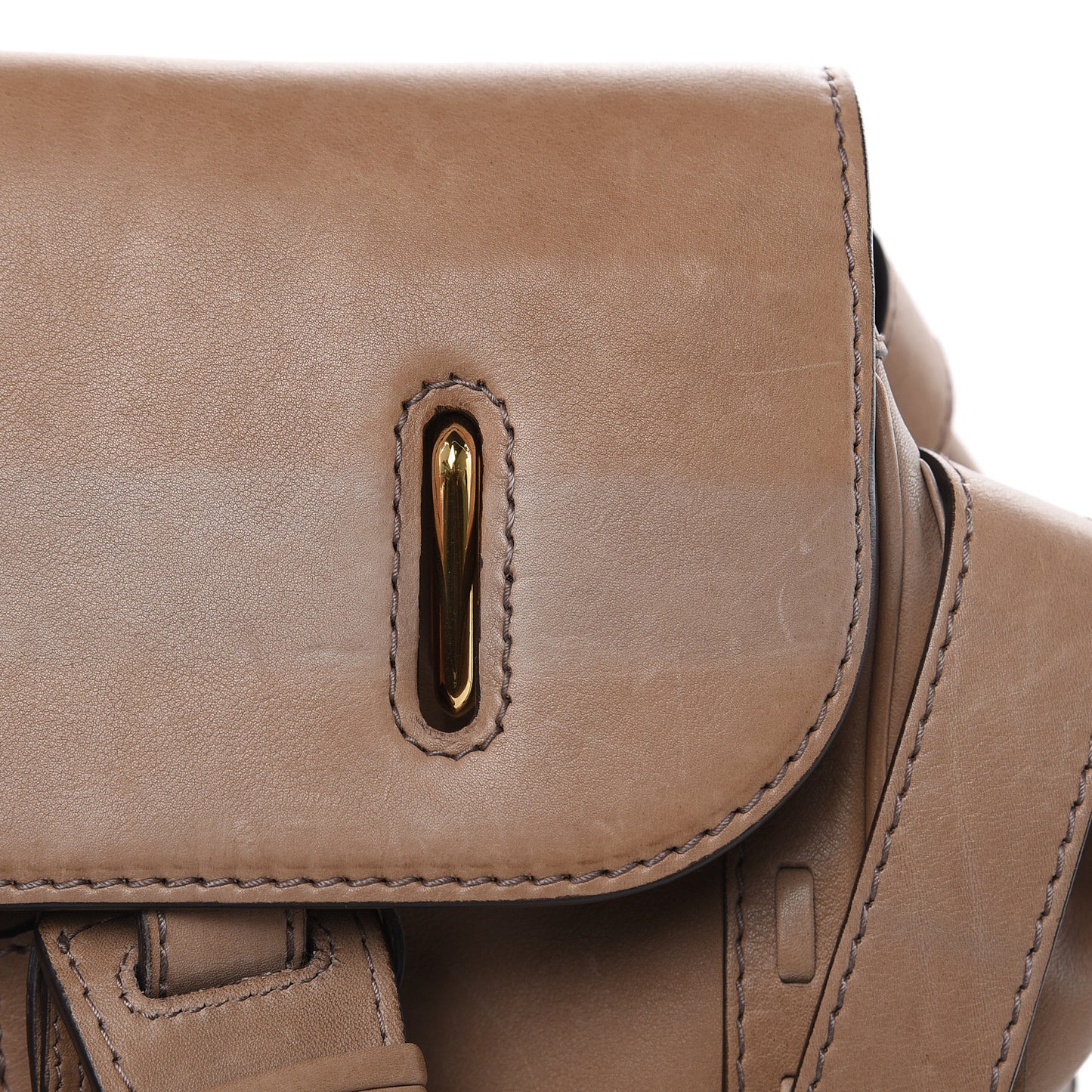 Calfskin Handmade Large Top Handle Bag Taupe