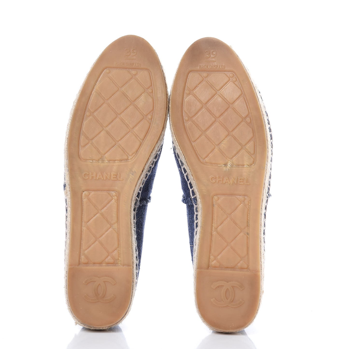Denim Toile CC Espadrilles 39 Navy Black