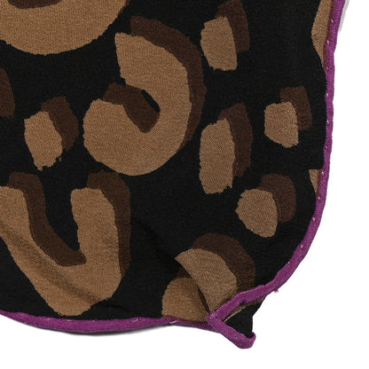 Louis Vuitton Silk Leopard Square Scarf Purple 3 of 3