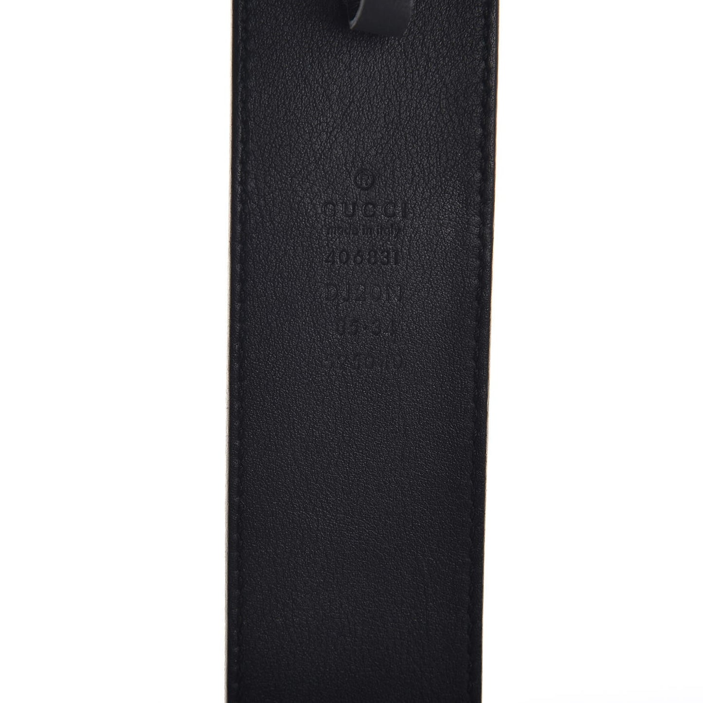 Textured Dollar Calfskin Nickel Double G 40mm Belt 85 34 Black