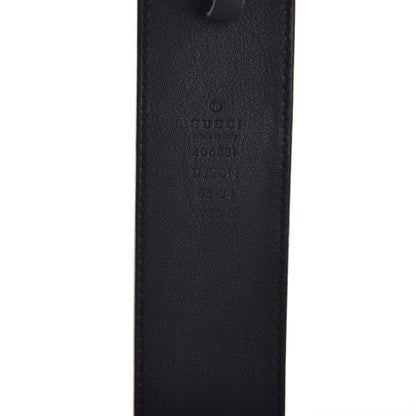 Gucci Textured Dollar Calfskin Nickel Double G 40mm Belt 85 34 Black 4 of 7