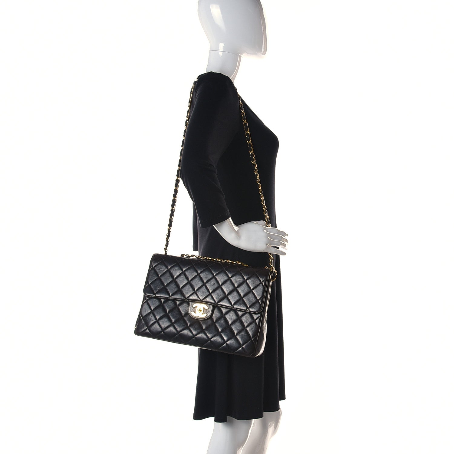 Chanel Lambskin Jumbo Single Flap Dark Brown 2 of 19