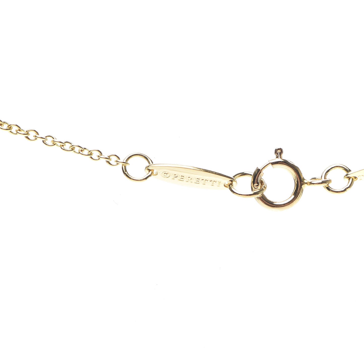 18K Yellow Gold Diamond .17ct Elsa Peretti Diamonds by the Yard Heart Pendant Necklace
