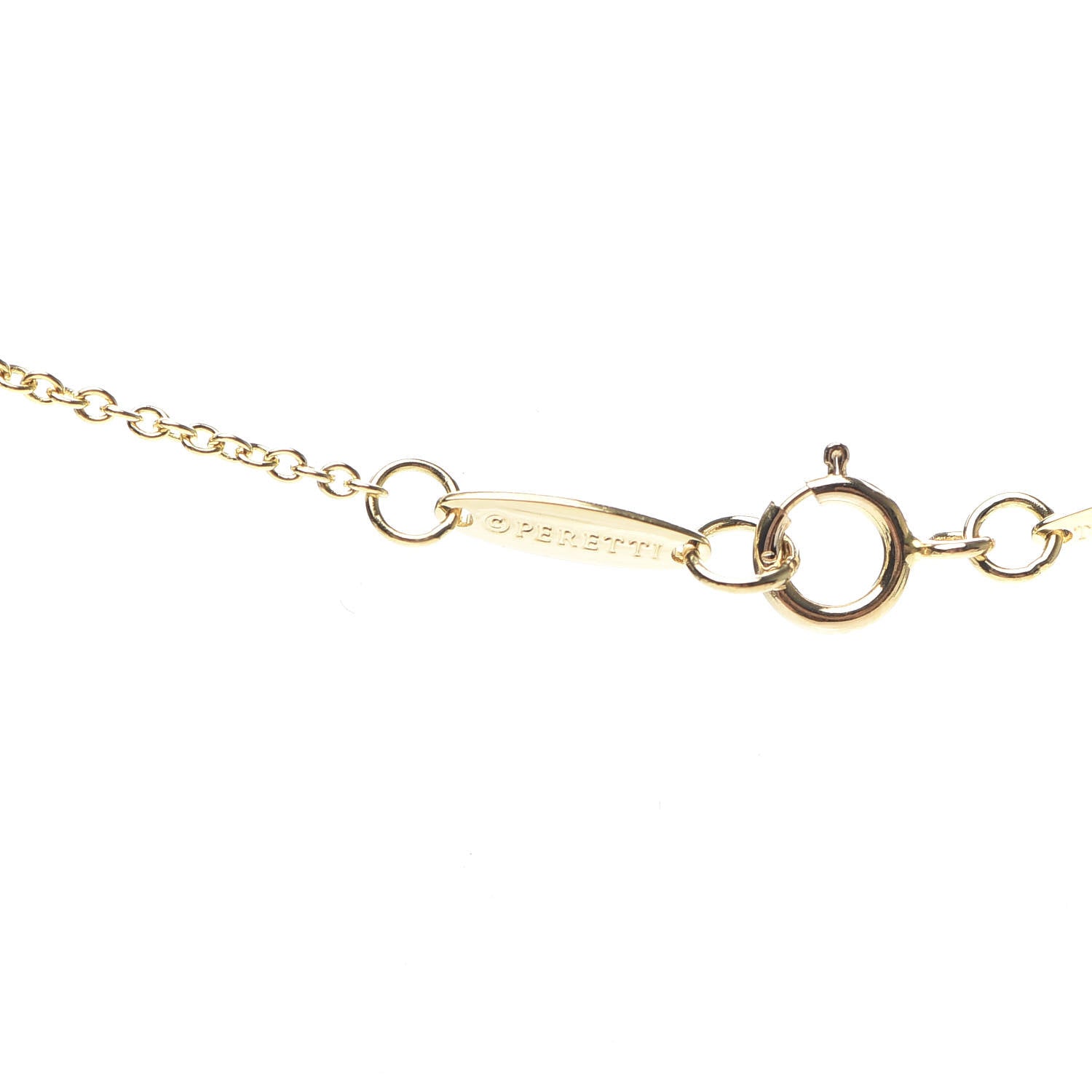 Tiffany 18K Yellow Gold Diamond .17ct Elsa Peretti Diamonds by the Yard Heart Pendant Necklace 5 of 8