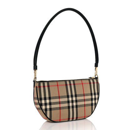 Burberry Vintage Check Calfskin Olympia Pouch Archive Beige 3 of 9