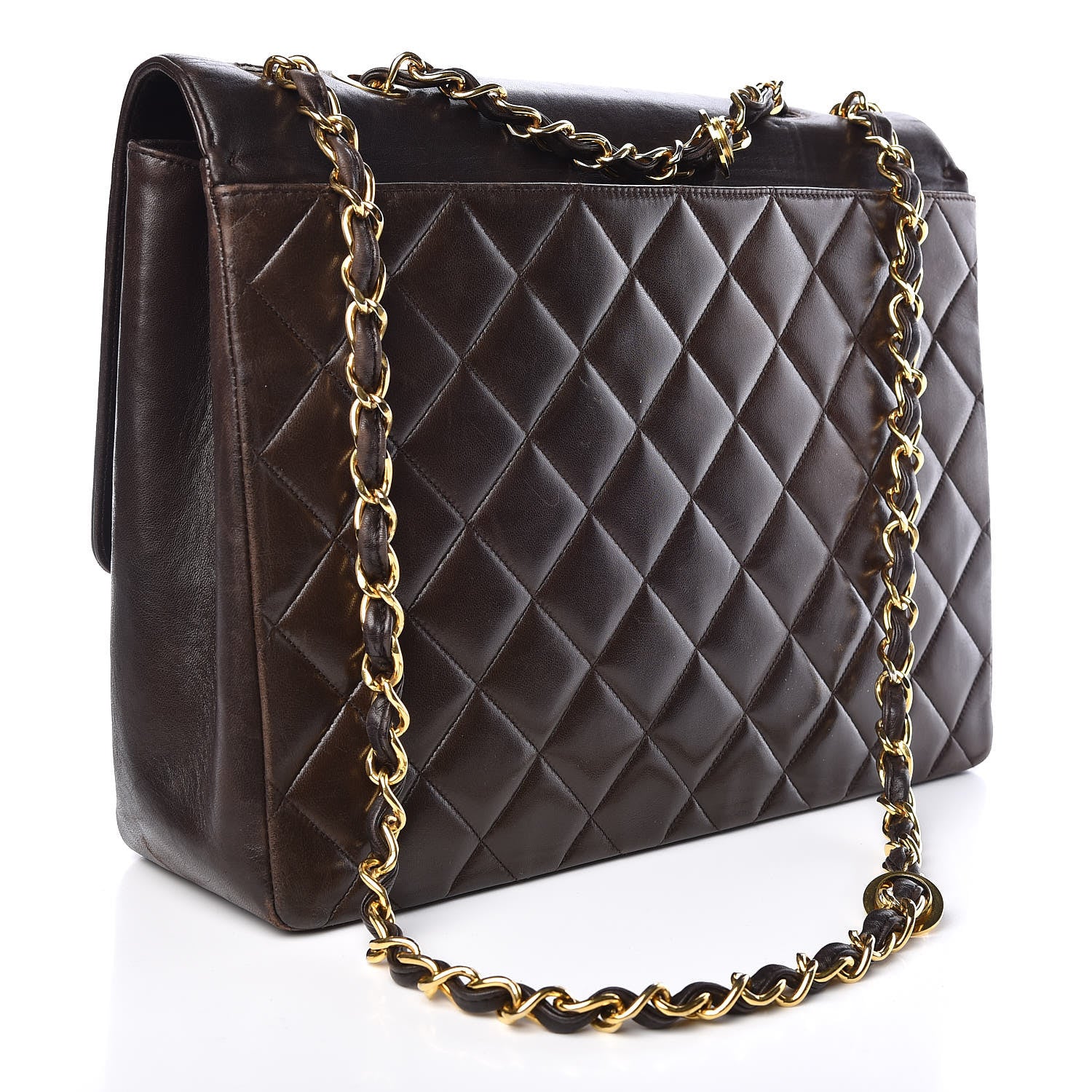 Chanel Lambskin XL Jumbo CC Single Flap Brown 3 of 18