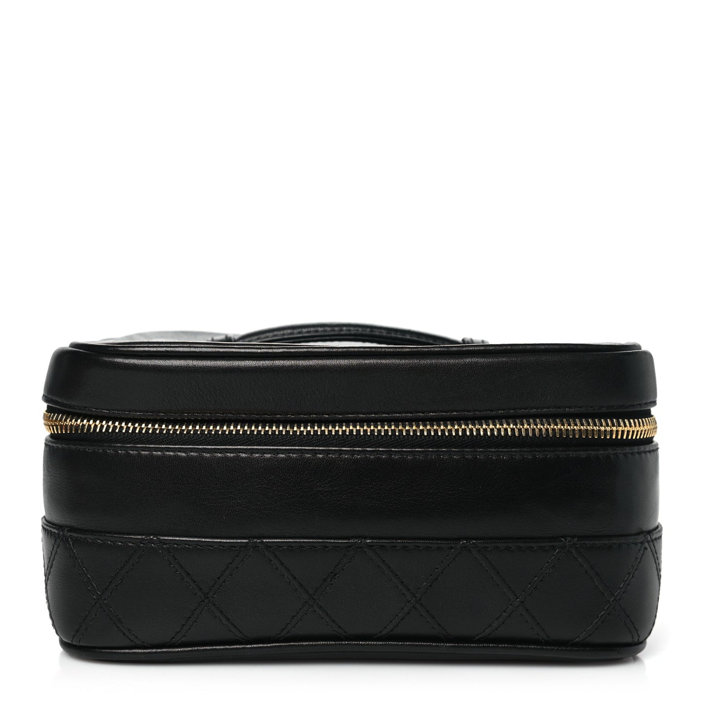 Lambskin Vanity Cosmetic Case Black