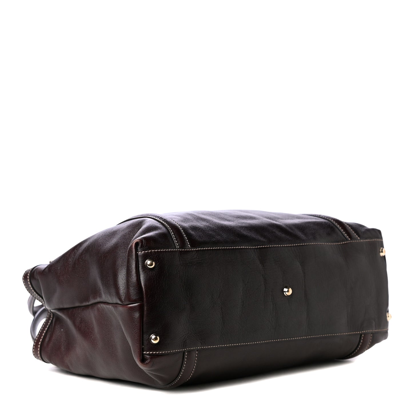 Calfskin Medium Britt Tote Dark Brown