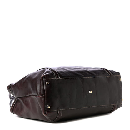 Gucci Calfskin Medium Britt Tote Dark Brown 3 of 4