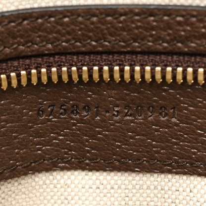Gucci Monogram Jumbo GG Textured Dollar Calfskin Web Messenger Shoulder Bag Camel Ebony New Acero 8 of 15