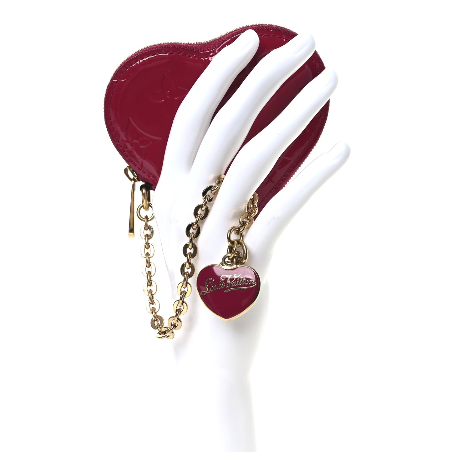 Vernis Heart Coin Purse Rose Indien