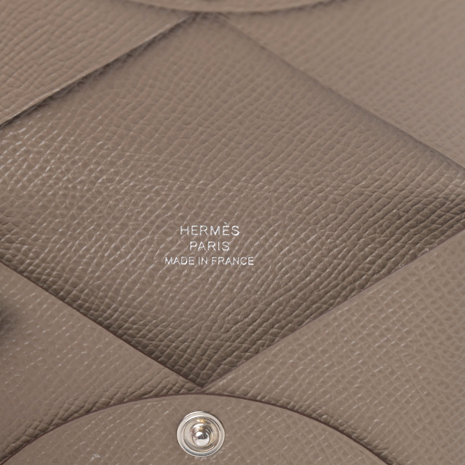 Hermes Epsom Calvi Card Case Etoupe 6 of 8