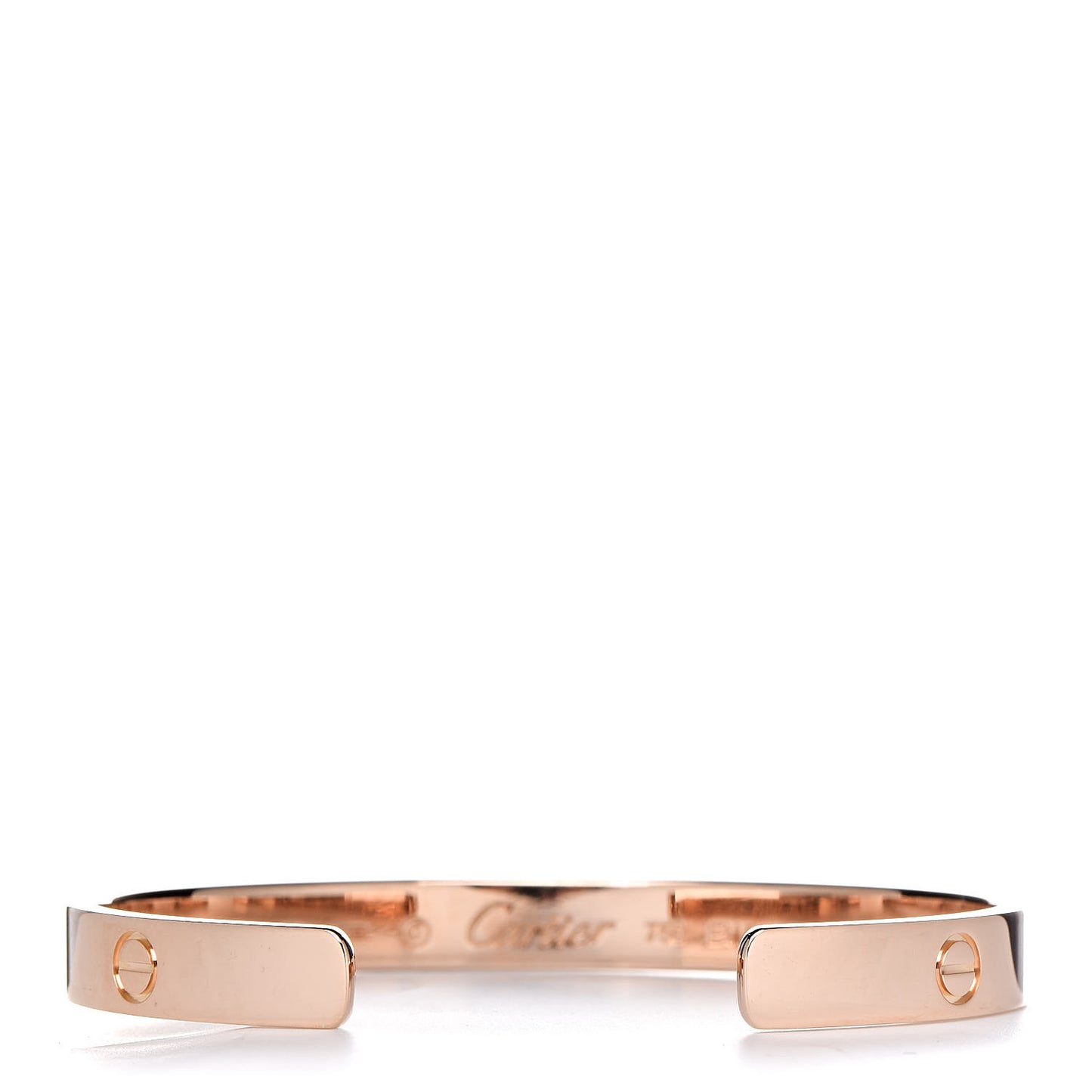 18K Pink Gold LOVE Cuff Bracelet 17
