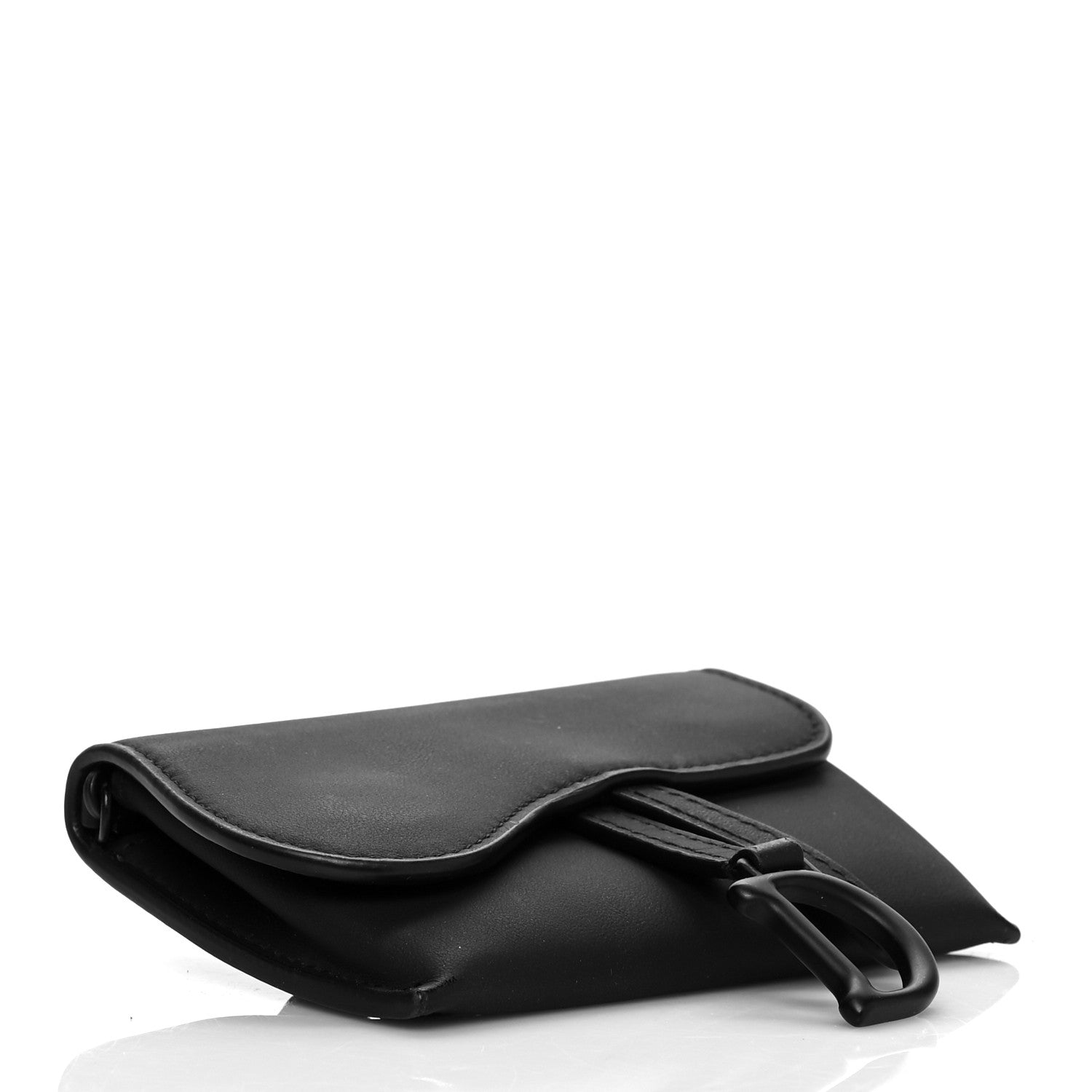 Christian Dior Ultra Matte Calfskin Nano Saddle Chain Pouch Black 4 of 7