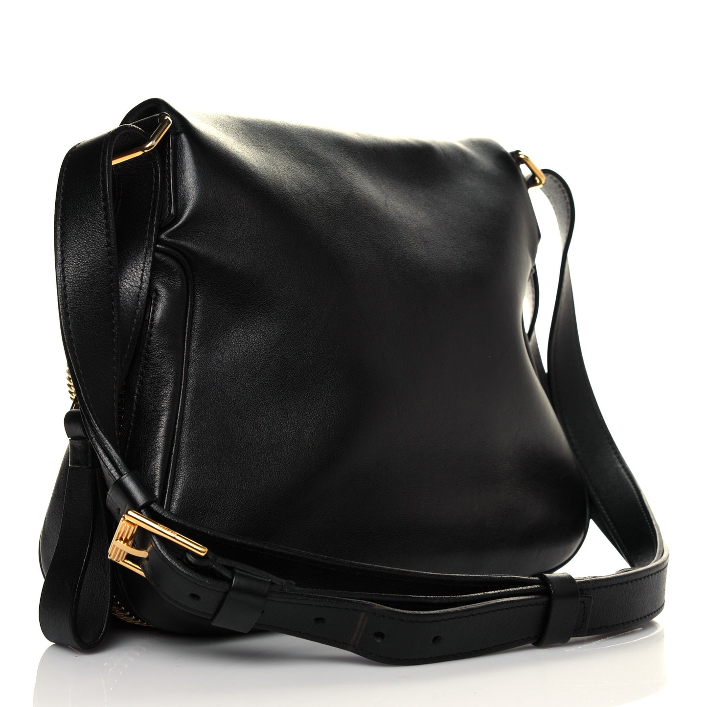 Calfskin Medium Jennifer Crossbody Bag Black
