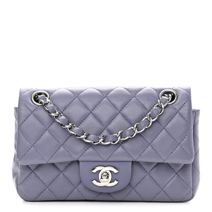 Chanel Lambskin Quilted Mini Rectangular Flap Light Purple 1 of 12