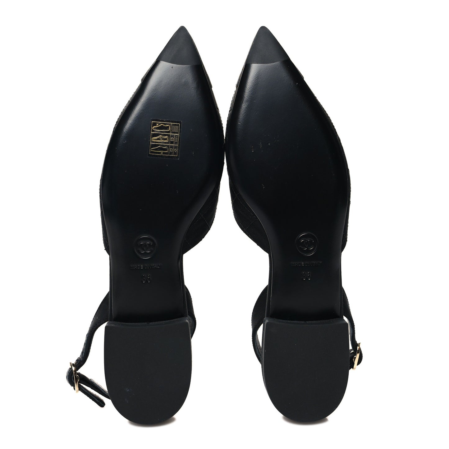 Lambskin Satin Camellia Slingback Flats 36 White Black