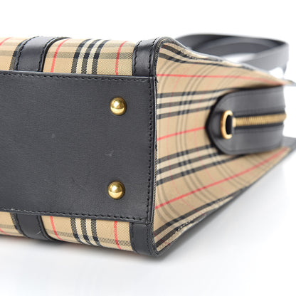 Burberry Calfskin Medium 1983 Knight Check Link Tote Brown 10 of 13