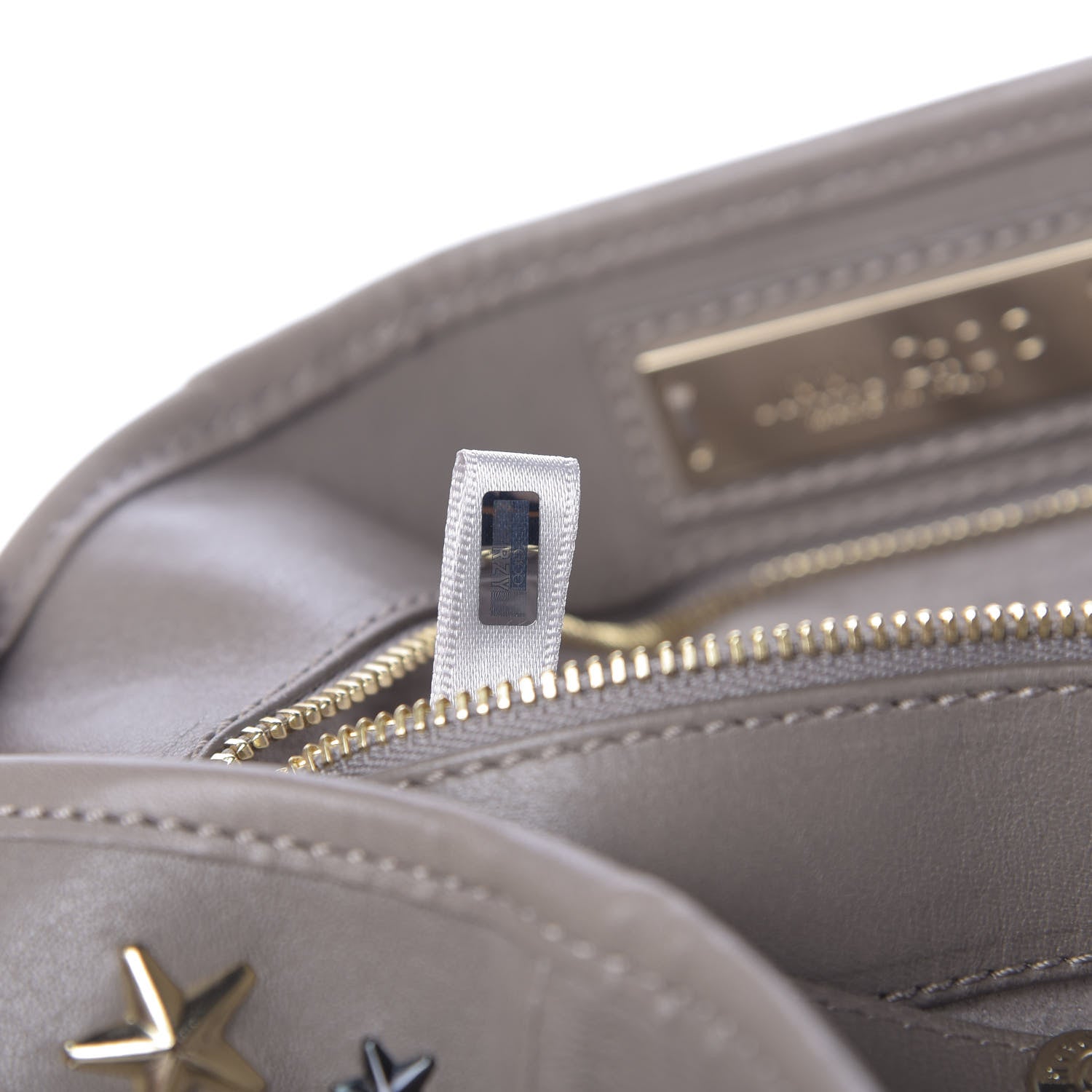 Jimmy Choo Calfskin Small Sofia Star Studded Tote Grey 9 of 9