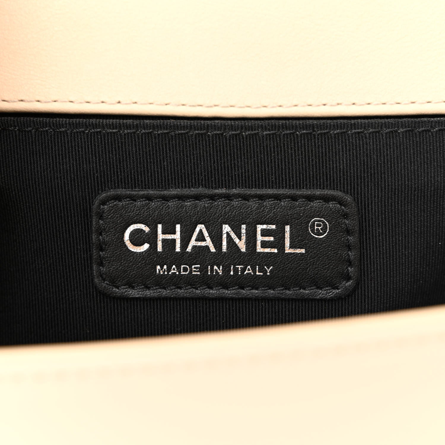 Chanel Patent Calfskin Quilted Medium Plexiglass Boy Flap Beige 6 of 18