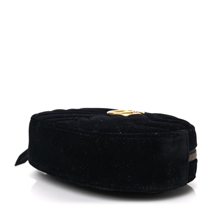 Gucci Velvet Matelasse GG Marmont Belt Bag 85 34 Black 9 of 9
