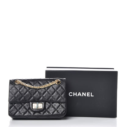 Chanel Aged Calfskin Quilted 2.55 Reissue Mini Flap Black 10 of 10