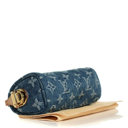 Louis Vuitton Monogram Denim Speedy GM Pochette Case 4 of 7