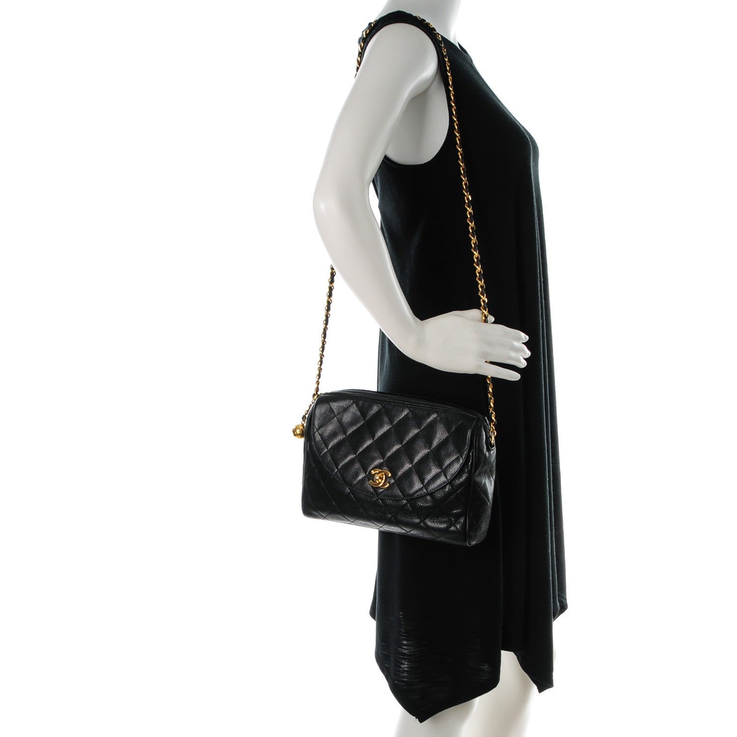Chanel Caviar Quilted Camera Case Black 2 of 9