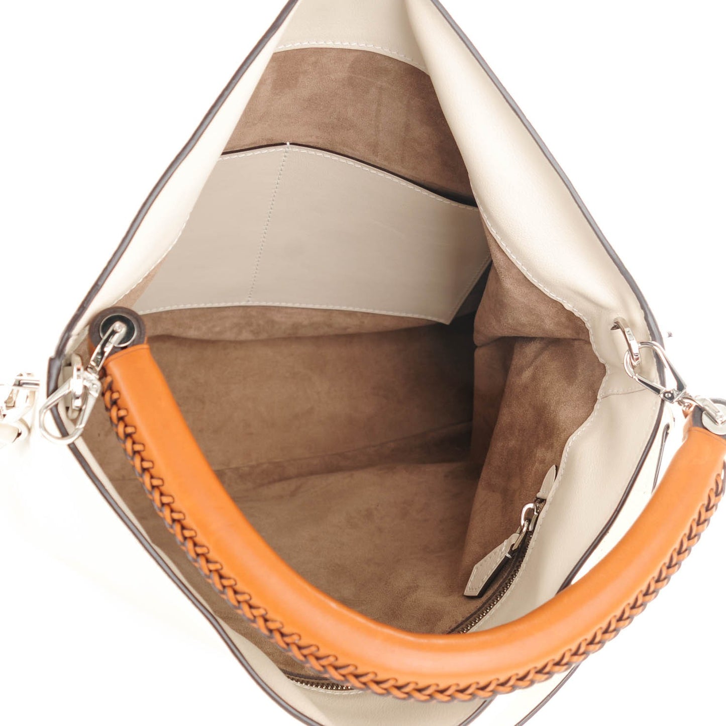 Veau Soie Calfskin Bagatelle Hobo White