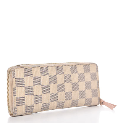 Louis Vuitton Damier Azur Clemence Wallet Rose Ballerine 3 of 18