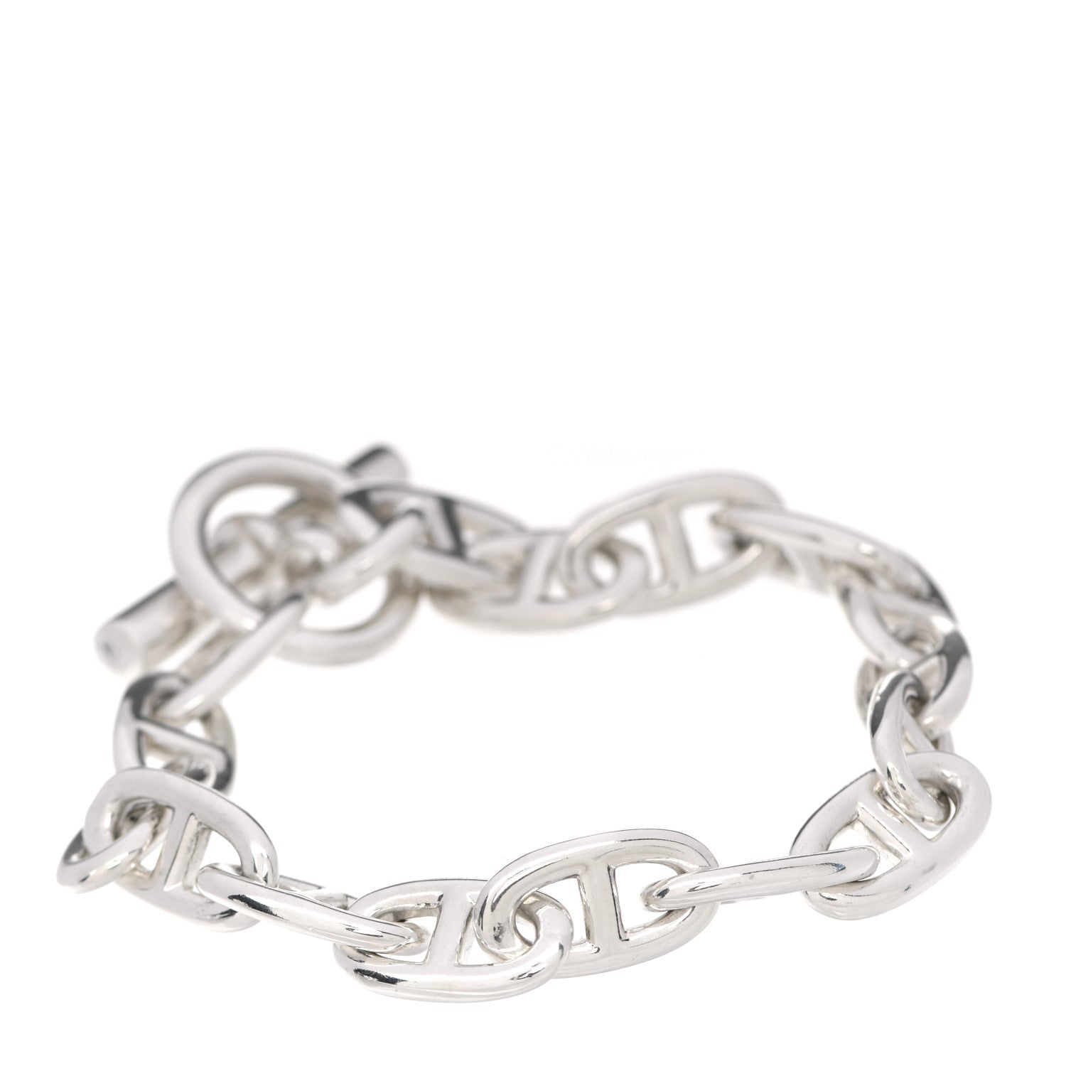 Hermes Sterling Silver MM Chaine d'Ancre Bracelet 1 of 6