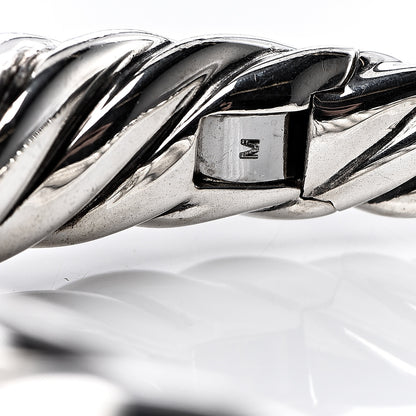 David Yurman Sterling Silver 17mm Pure Form Cable Bracelet 4 of 5