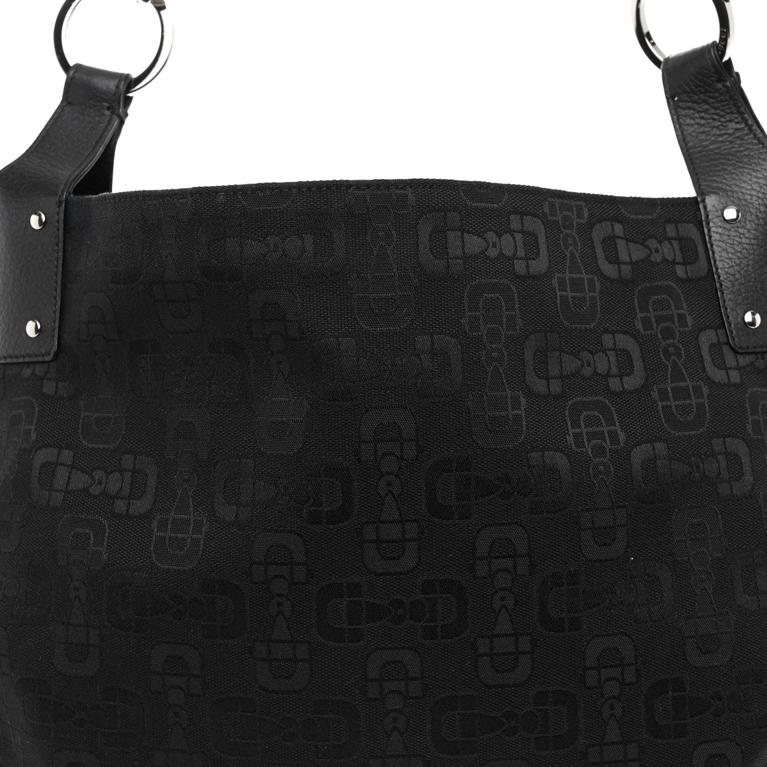 Gucci Canvas Horsebit Print Hobo Black 8 of 12