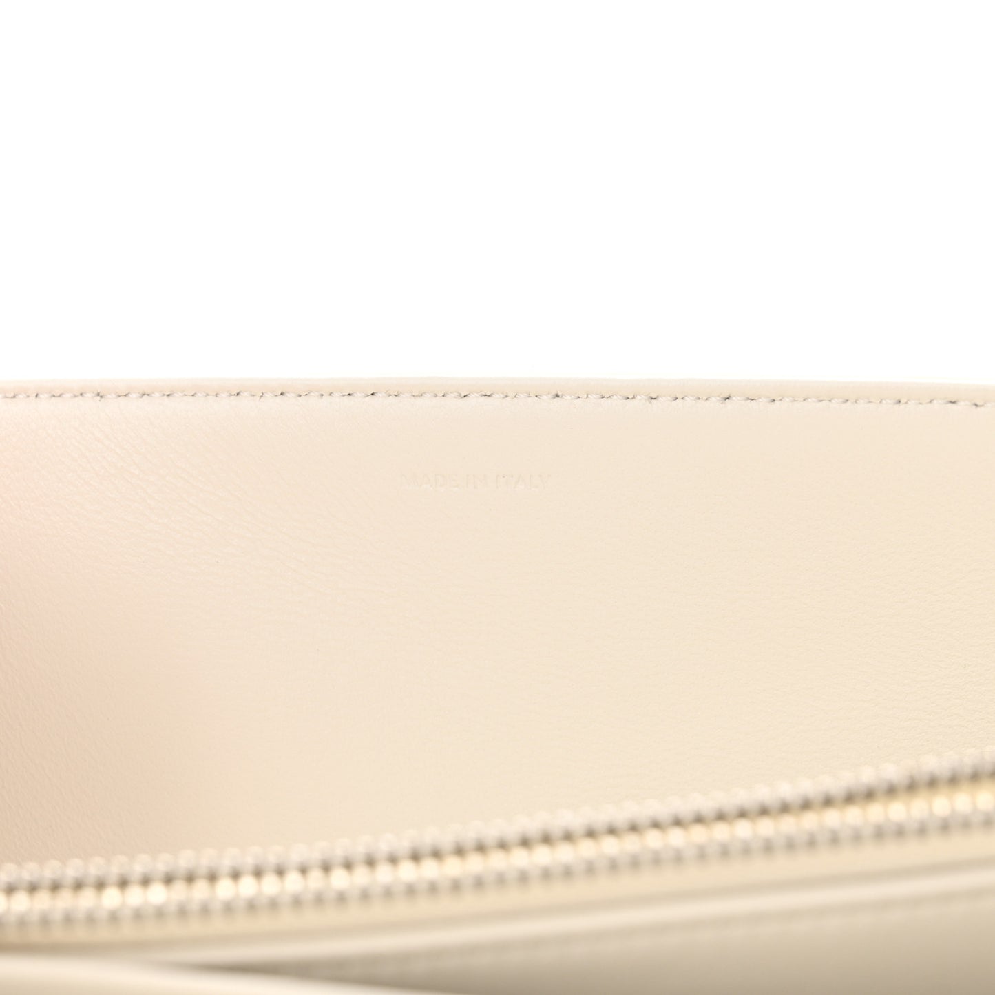 Shiny Calfskin Trapeze Triomphe Bag White