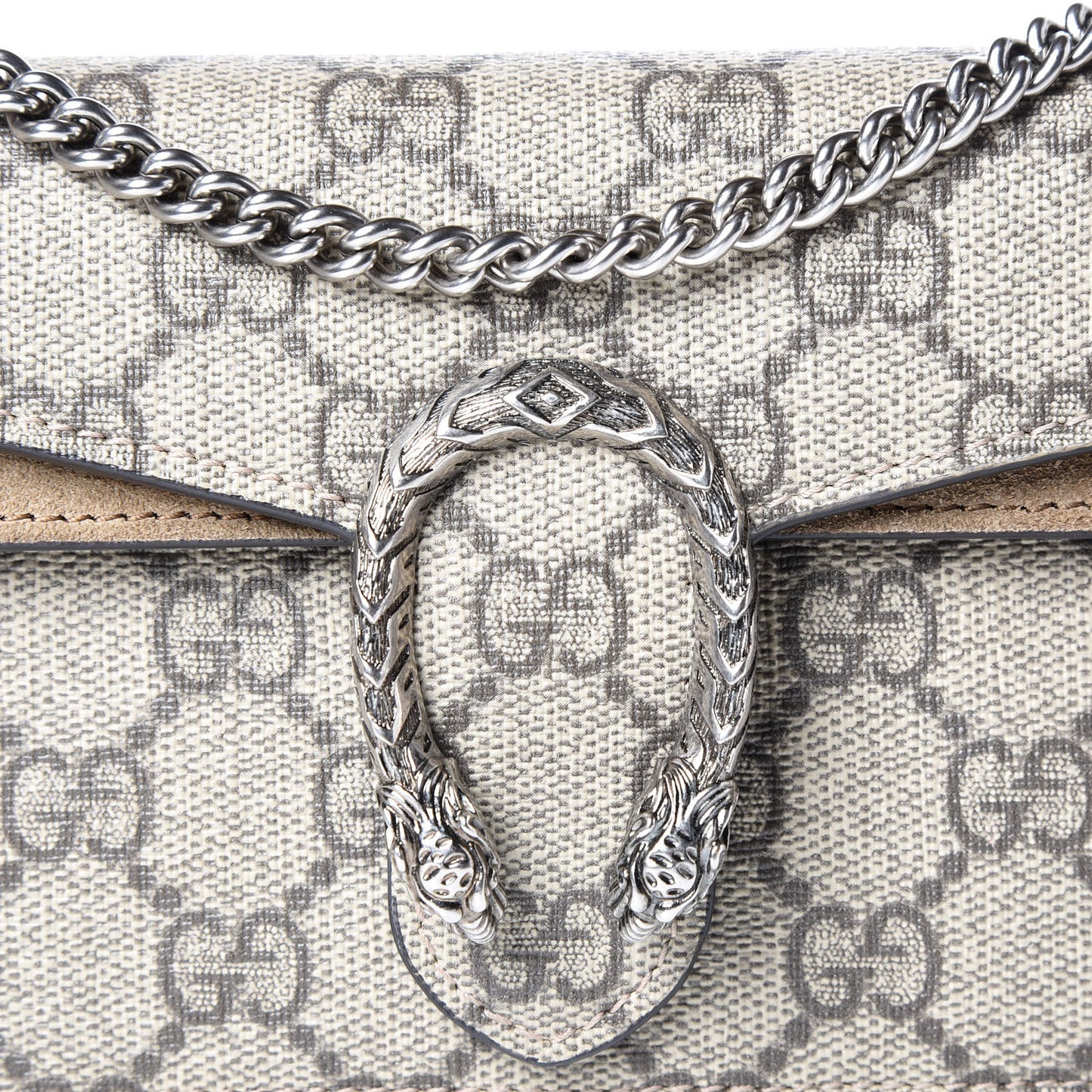 GG Supreme Monogram Super Mini Dionysus Shoulder Bag Taupe
