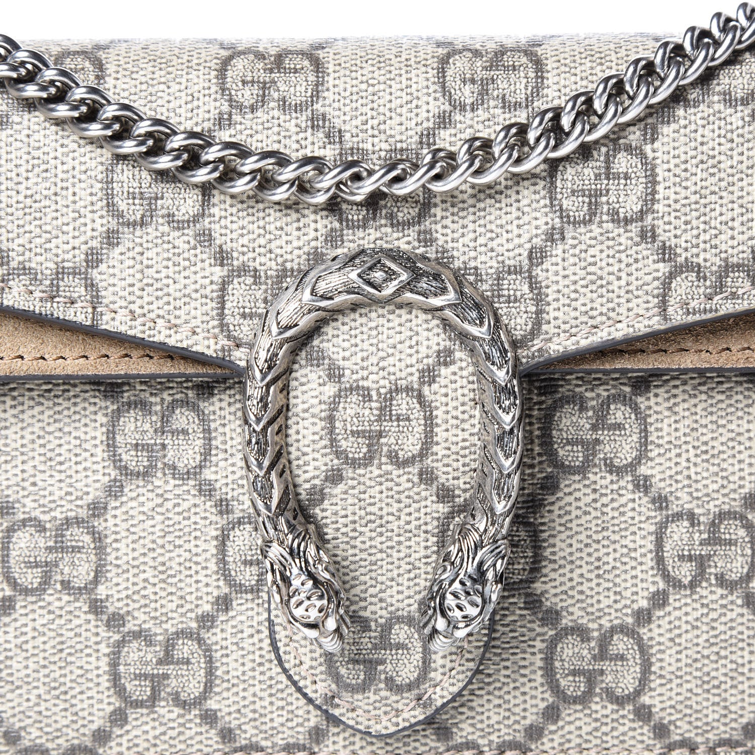 Gucci GG Supreme Monogram Super Mini Dionysus Shoulder Bag Taupe 11 of 12