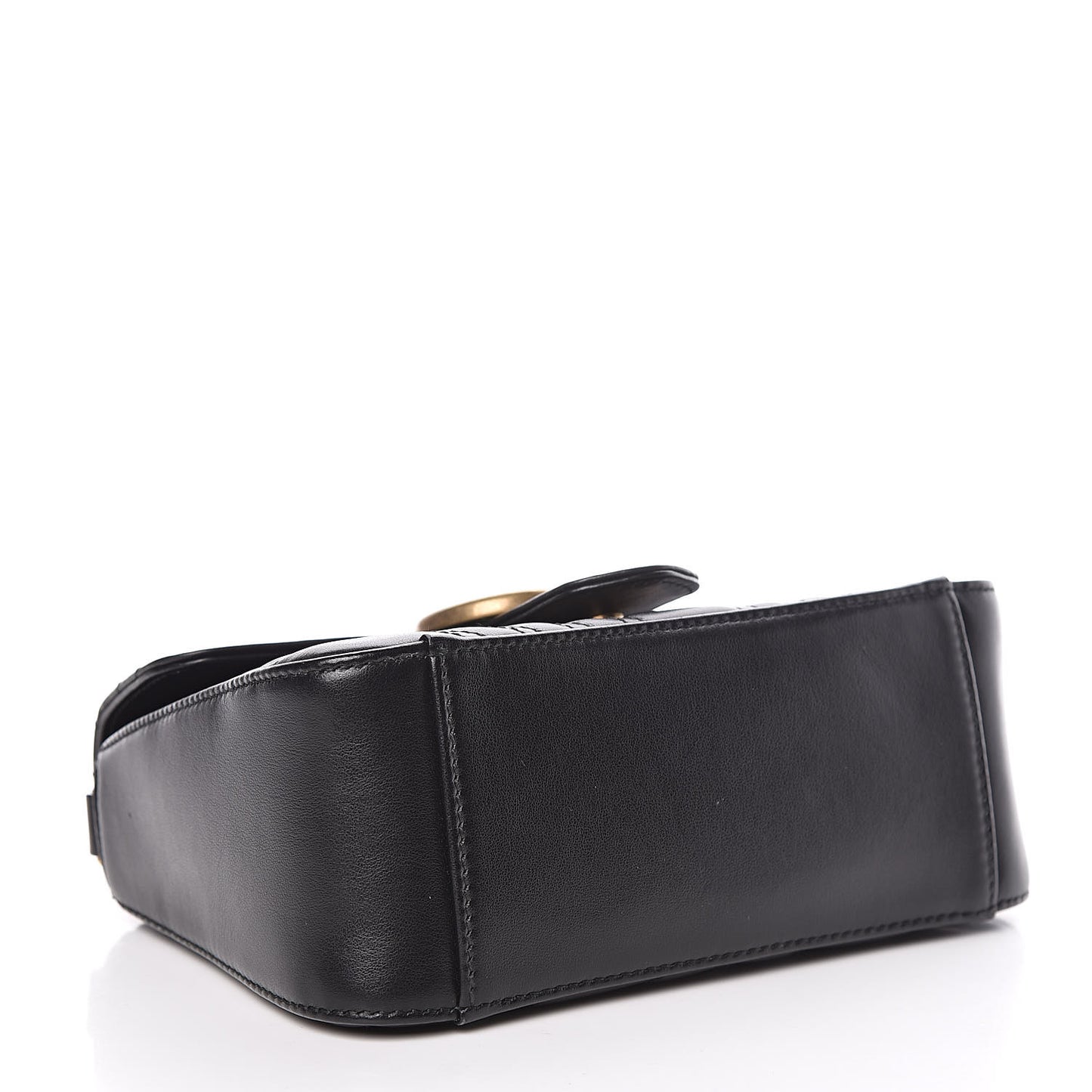Calfskin Matelasse Mini GG Marmont Top Handle Shoulder Bag Black