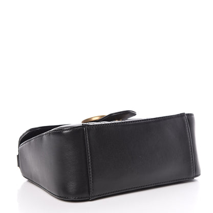 Gucci Calfskin Matelasse Mini GG Marmont Top Handle Shoulder Bag Black 4 of 10