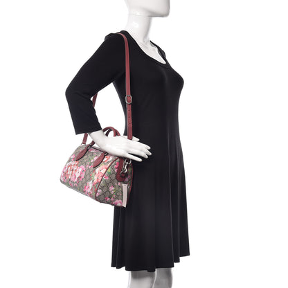 Gucci GG Supreme Monogram Blooms Small Boston Beige Multicolor Dry Rose 2 of 16